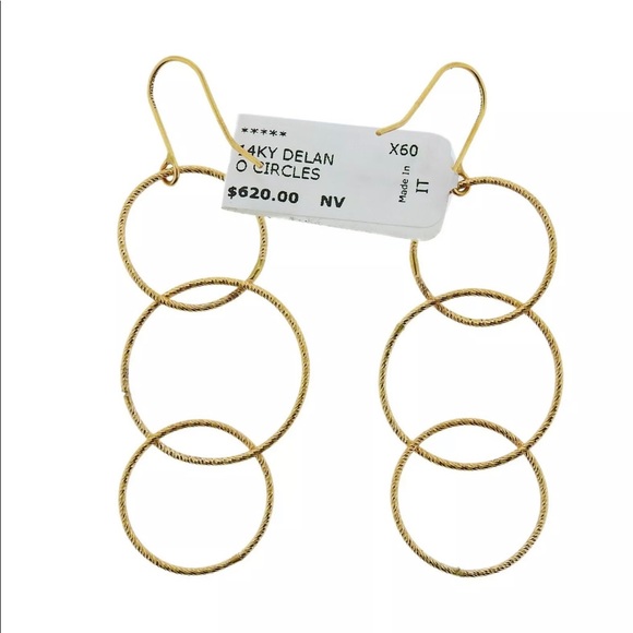 🆕 LANA 14K Gold Delano Circles Earrings - Picture 4 of 5